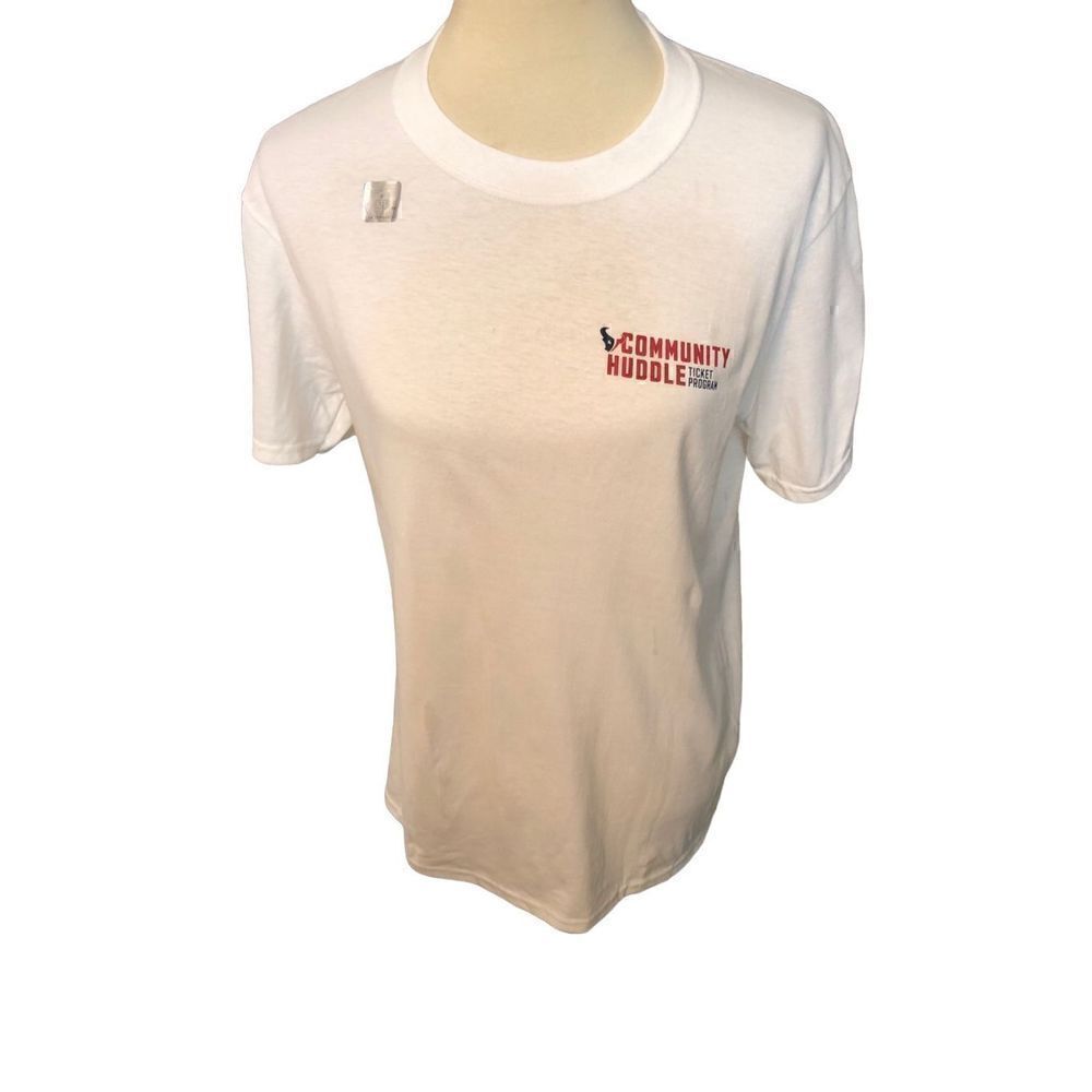 Houston Texans Tytus Howard community huddle white tee with graphic on back